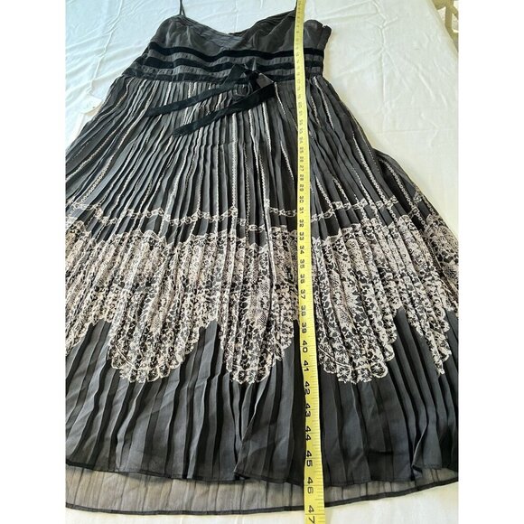 NWT Ann Taylor Loft Black Midi Cocktail Dress SZ 16 Whimsigoth - Picture 9 of 9